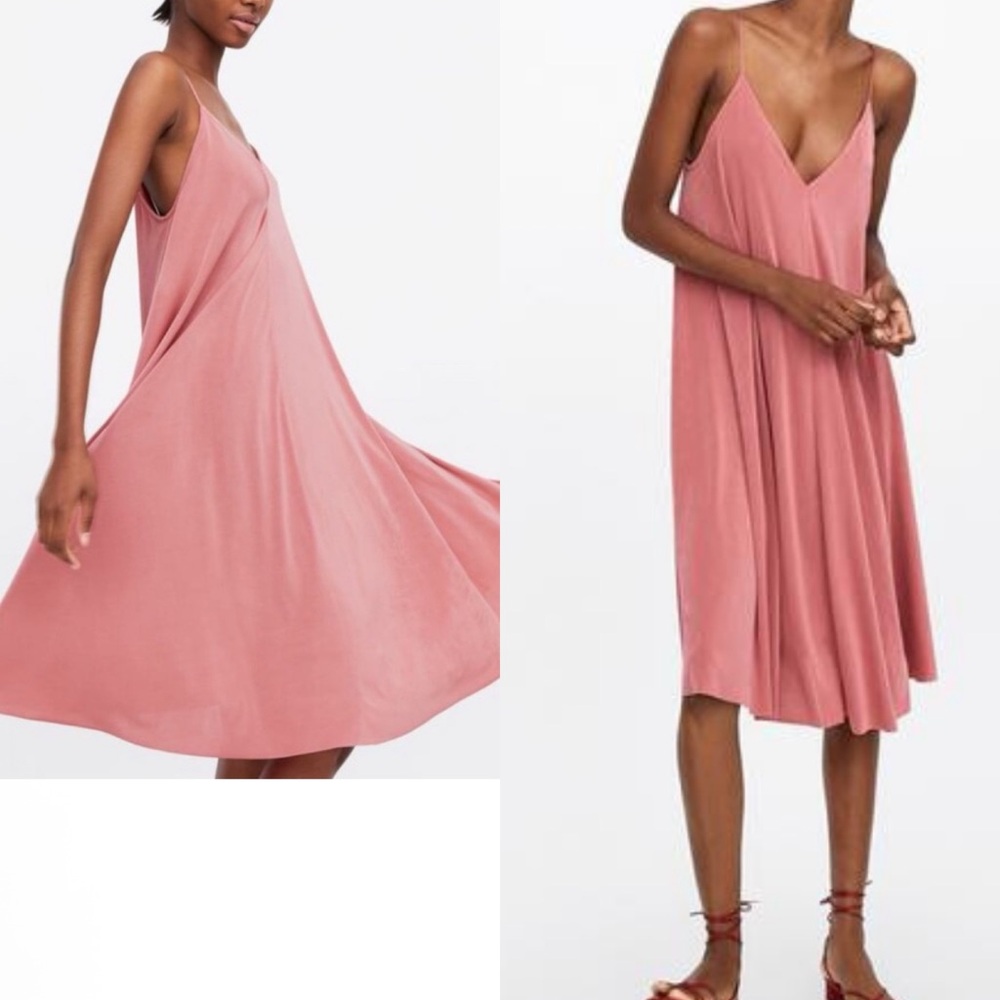 Zara Chalk Pink Slip Dress